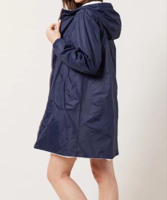 parka longue réversible marine femme